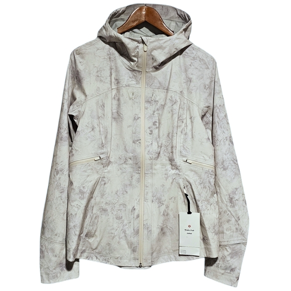 lululemon Break A Trail Jacket Aquila White Opal Multi Size 12 NWT - Picture 1 of 5
